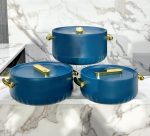 Luxury Royal Gold Handle Hotpot Set of 3 - Image 3