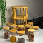 360° Rotating Spice Jar Stand